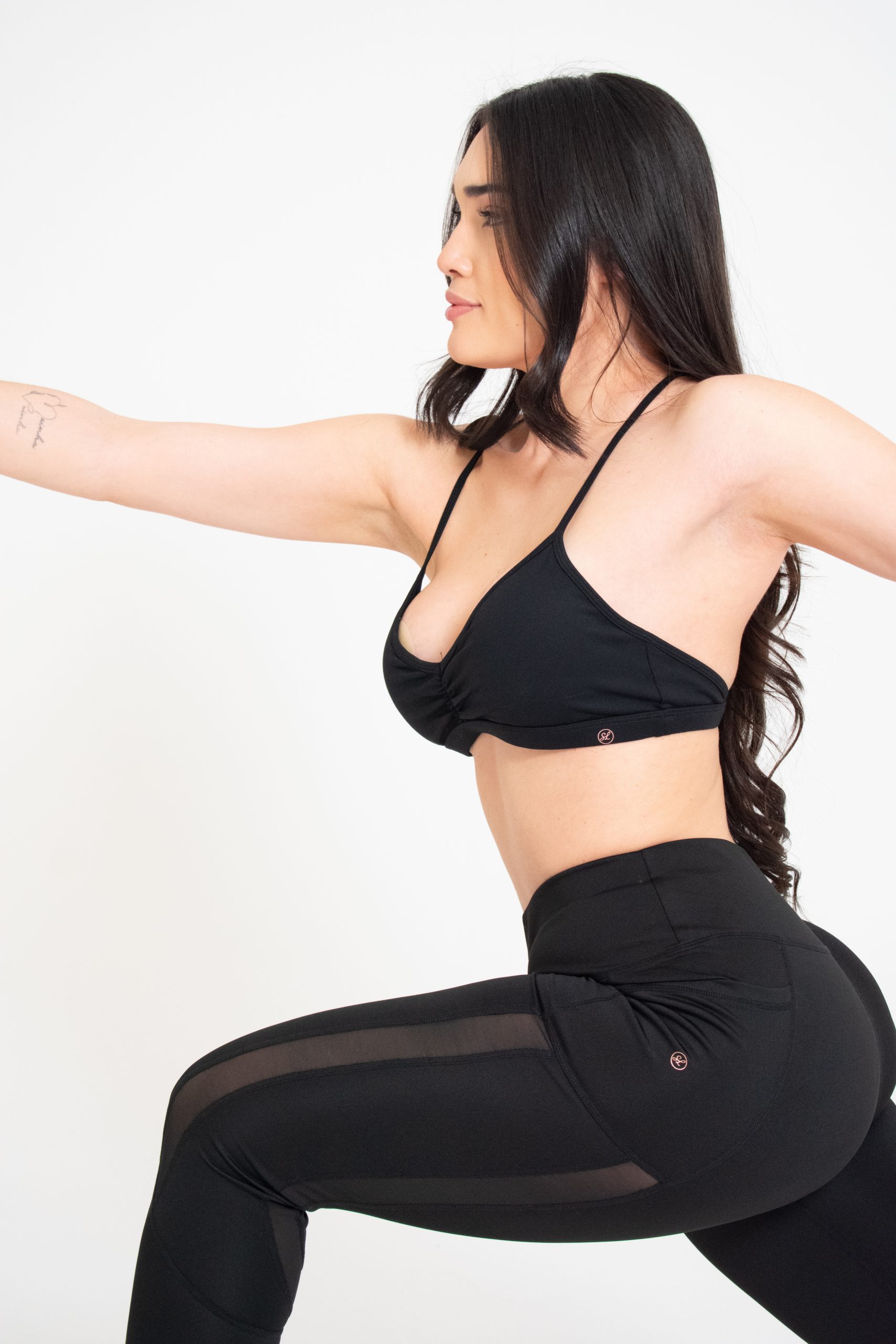 Leggins con Bolsillos y Transparencia